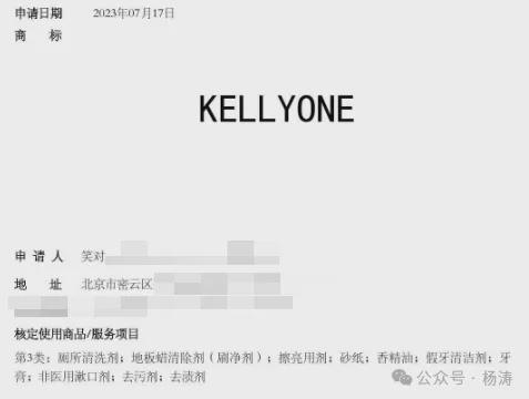 宗馥莉“KELLYONE”商标布局不全面，遭他人抢注！